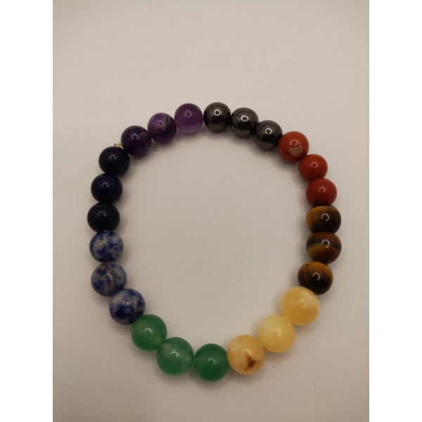 Chakra Energy Crystal Bead Elastic Bracelet